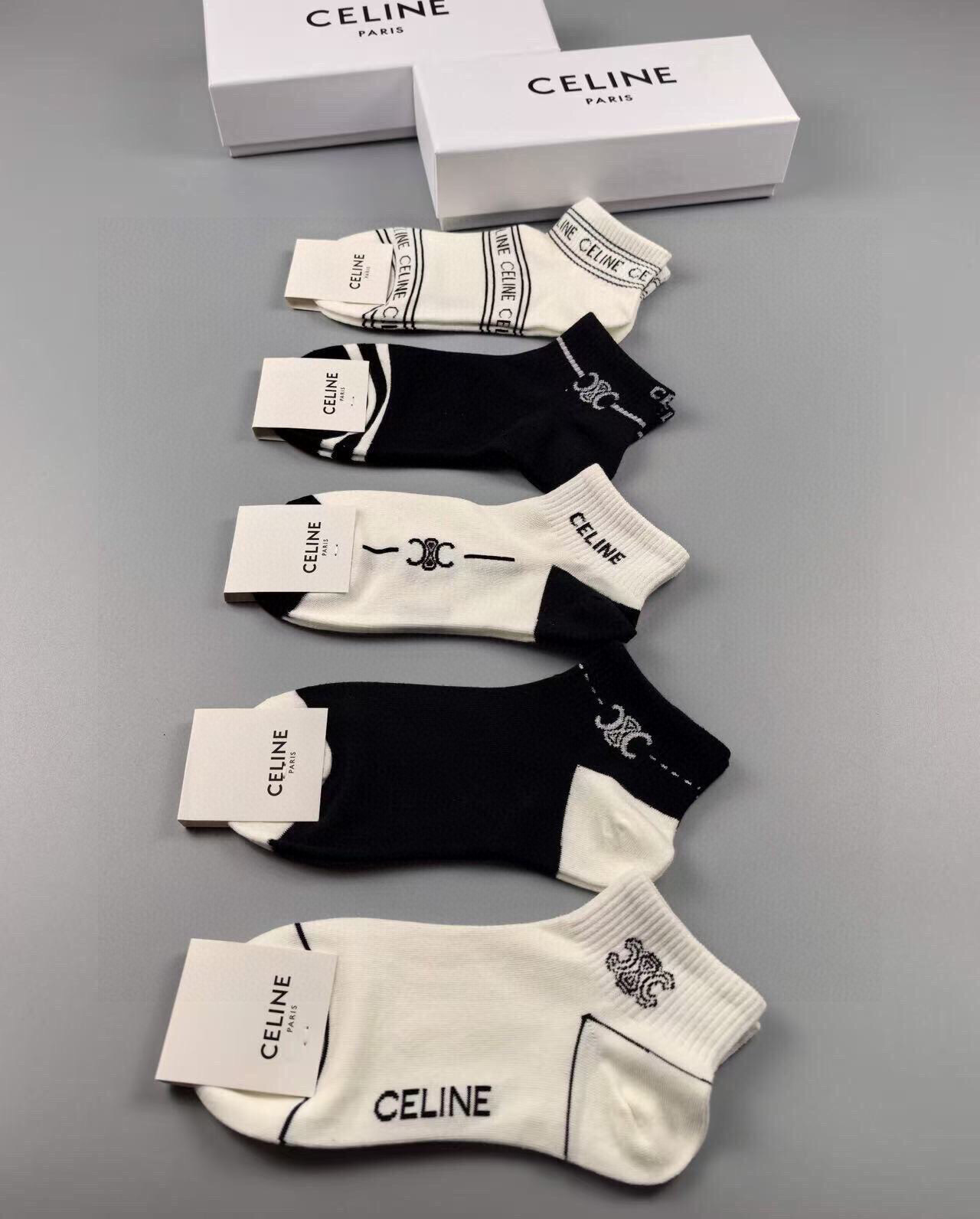 [TOP] CELINE Socks - 5 Pieces as a Set