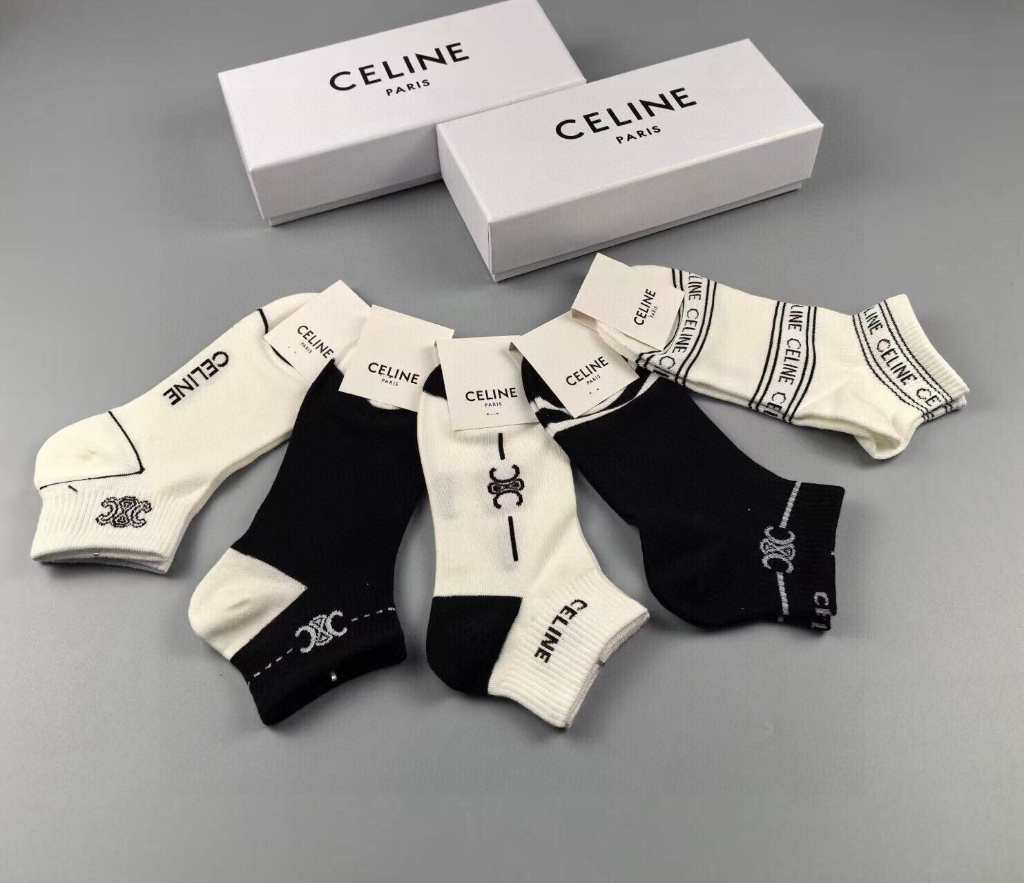 [TOP] CELINE Socks - 5 Pieces as a Set