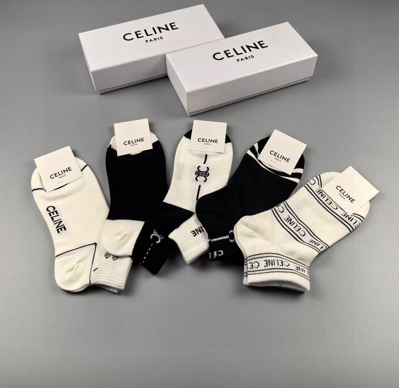 [TOP] CELINE Socks - 5 Pieces as a Set