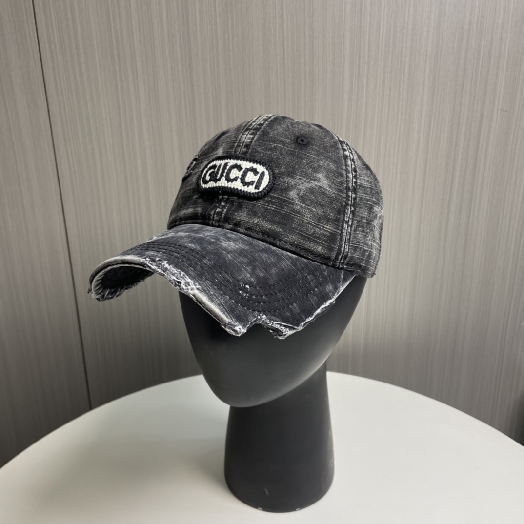 [TOP] GUCCI Washed Denim Baseball Cap - 5 Colors