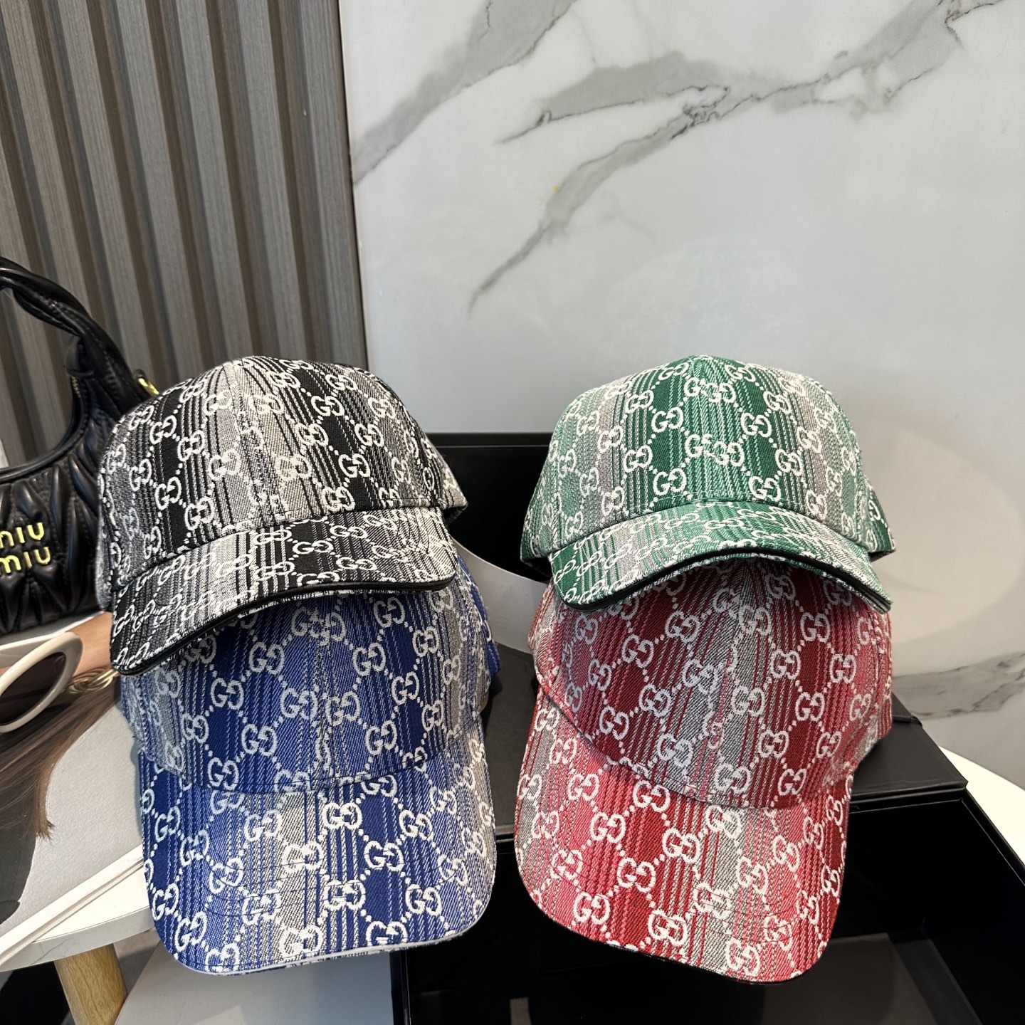 [TOP] GUCCI Jacquard Baseball Cap - 4 Colors
