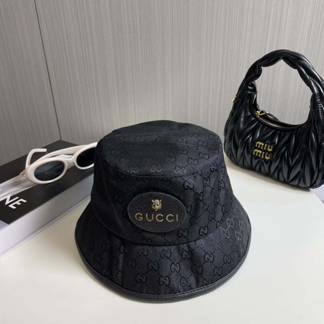 [TOP] GUCCI Supreme Bucket Hat with Logo - 2 Color