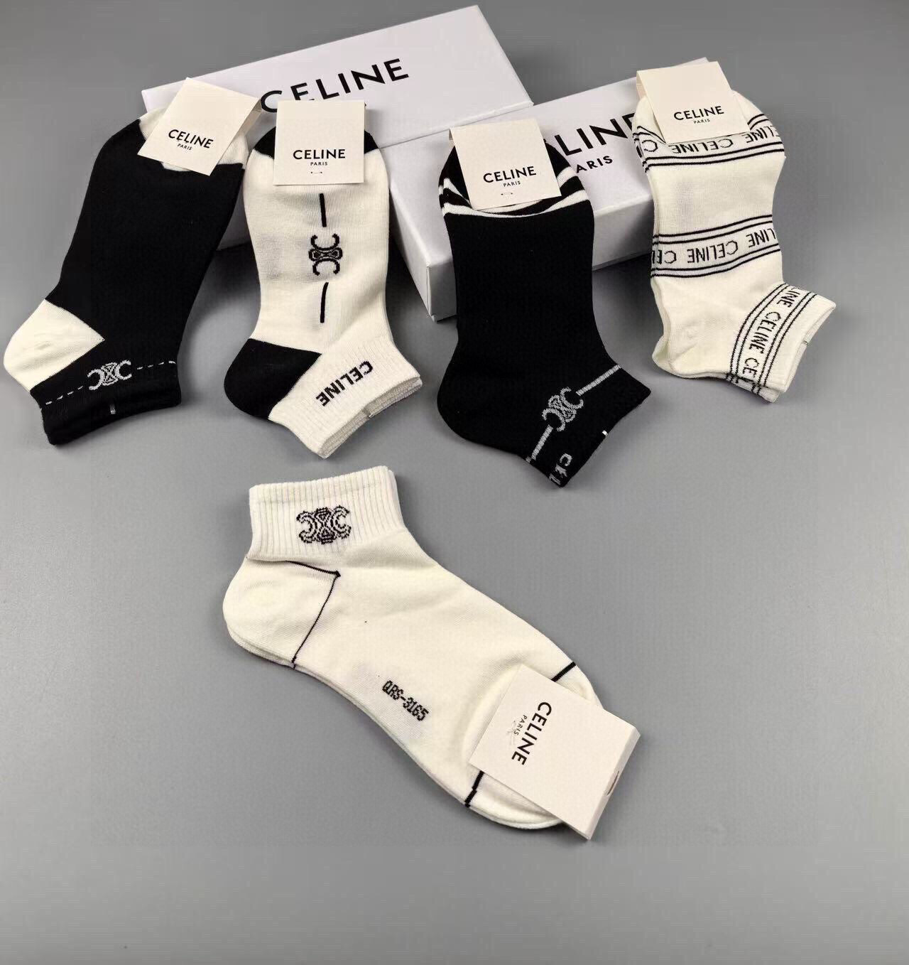 [TOP] CELINE Socks - 5 Pieces as a Set