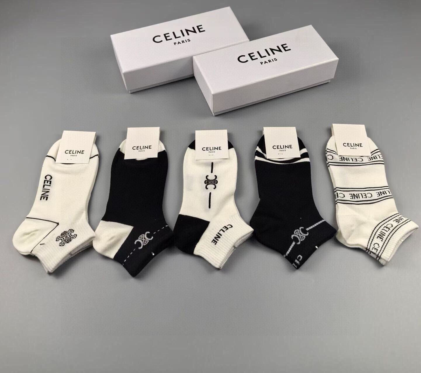 [TOP] CELINE Socks - 5 Pieces as a Set