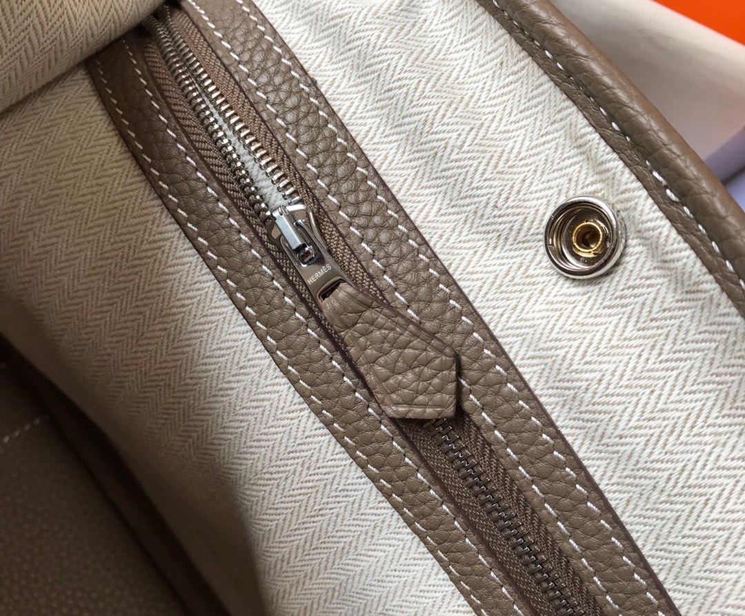 [TOP] HERMES Garden Party Bags Leather - Étoupe