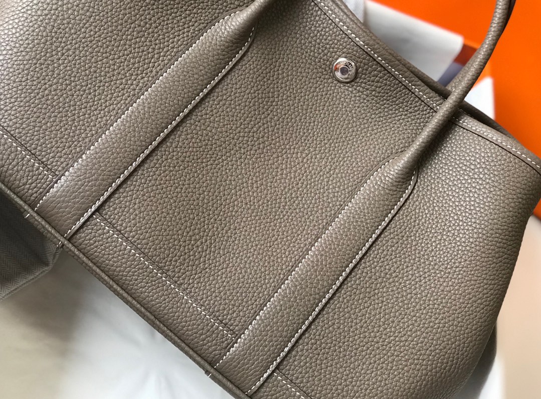 [TOP] HERMES Garden Party Bags Leather - Étoupe
