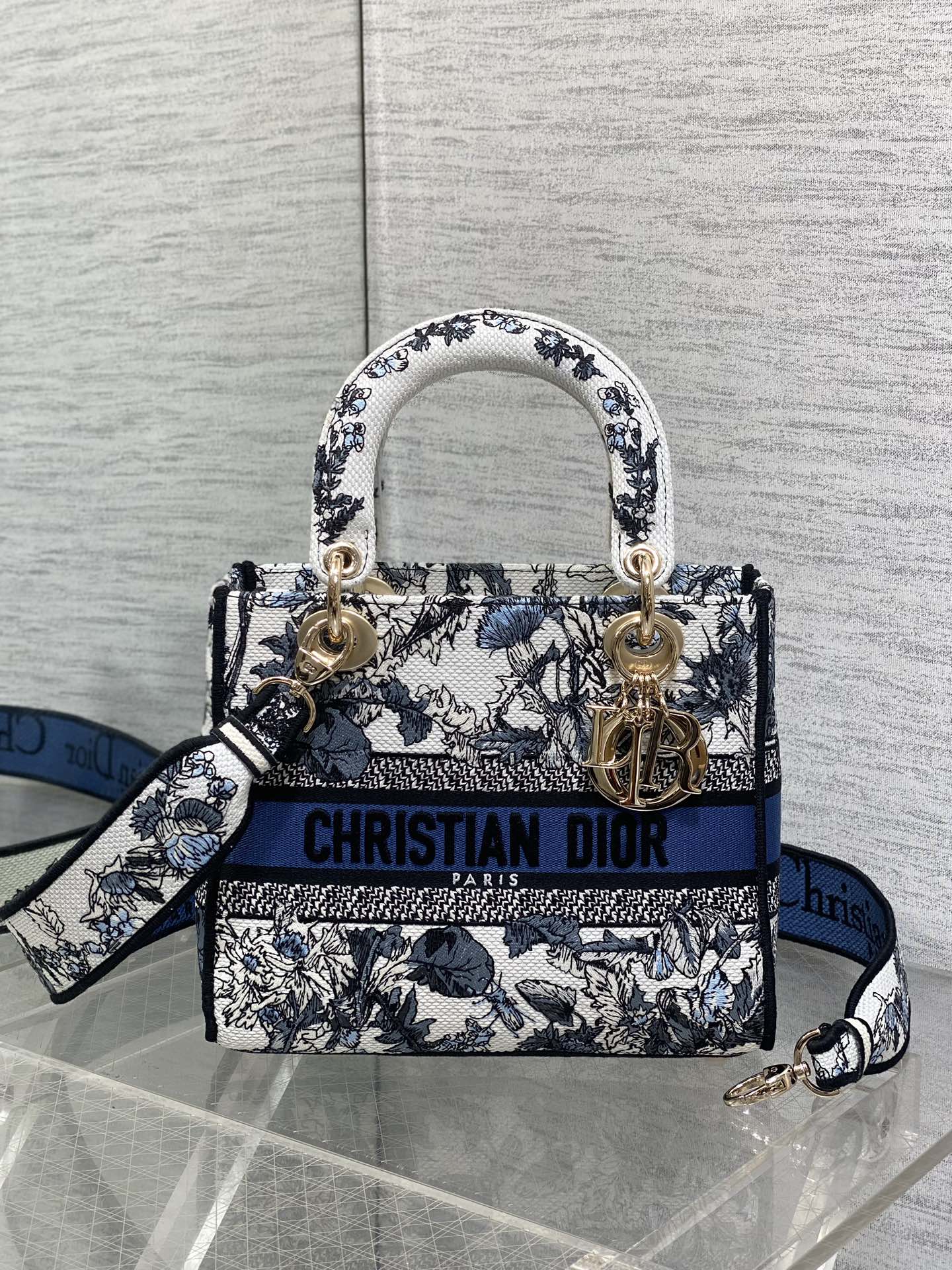 [TOP] Christian Dior Pattern Embroidery Bag 24x20x11cm - 2 Color
