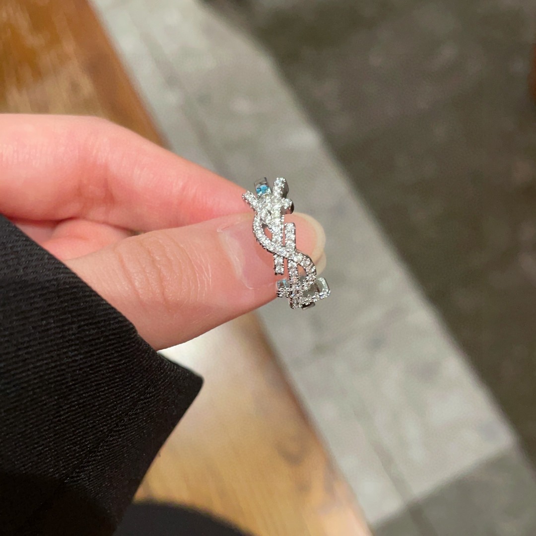 [TOP] Yves Saint Laurent YSL Ring - Silver