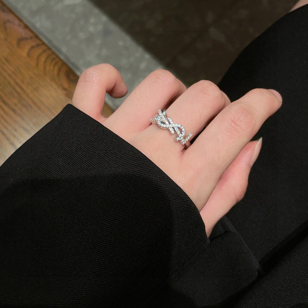 [TOP] Yves Saint Laurent YSL Ring - Silver