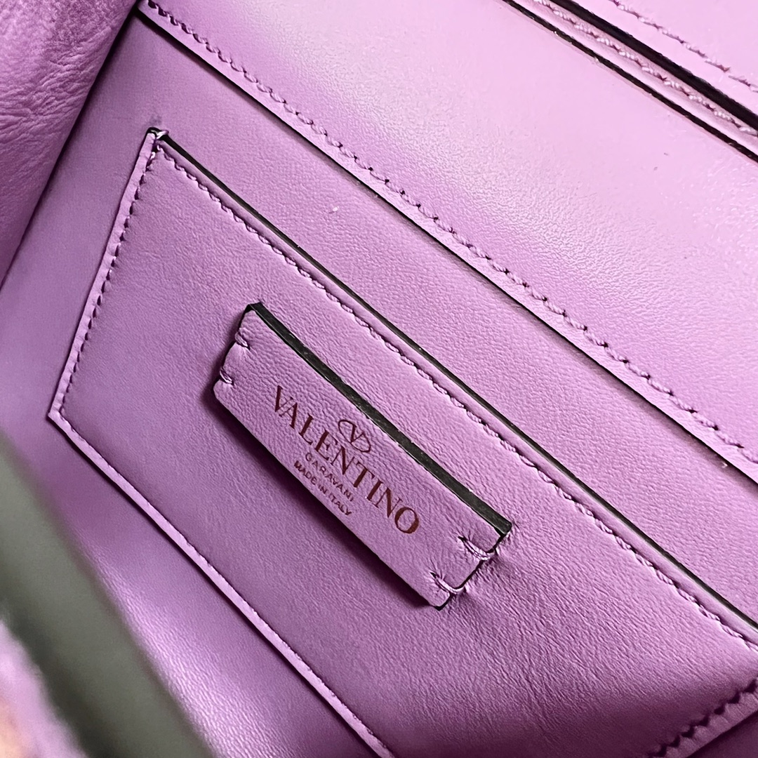 [TOP] VALENTINO Garavani Vsling Bag 19-13-9cm- Purple