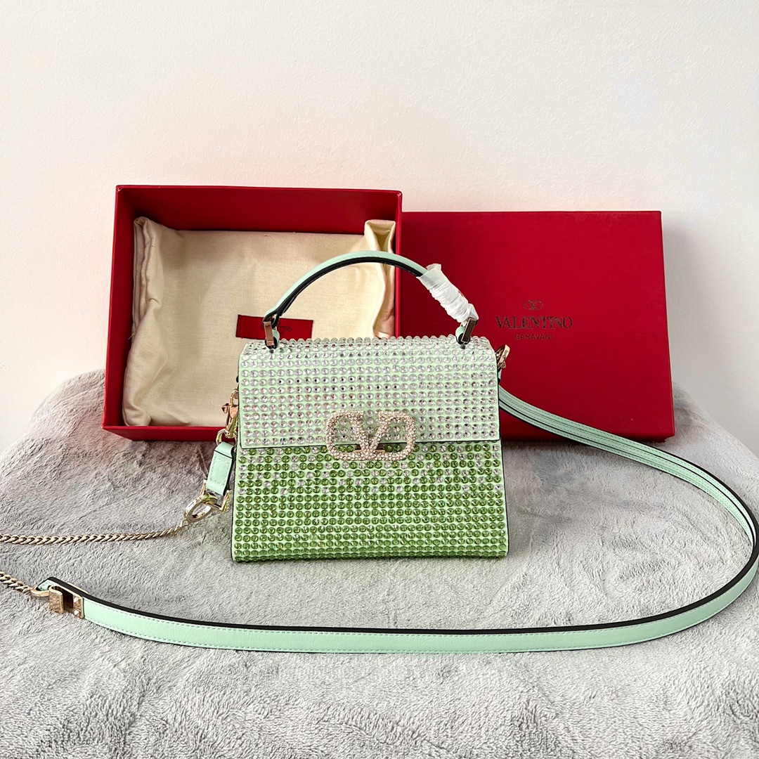 [TOP] VALENTINO Garavani Vsling Bag 19-13-9cm- Green