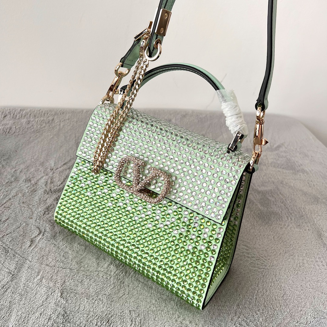 [TOP] VALENTINO Garavani Vsling Bag 19-13-9cm- Green