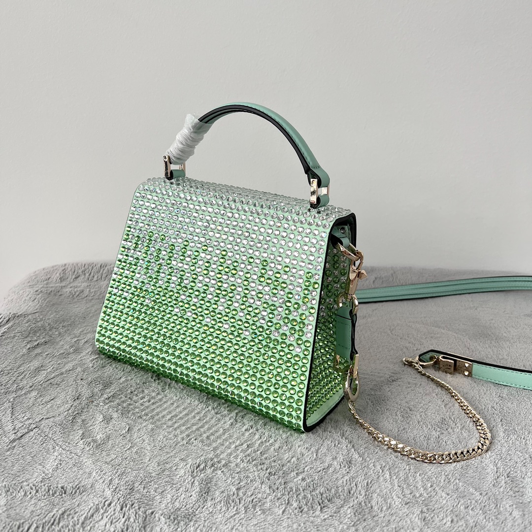 [TOP] VALENTINO Garavani Vsling Bag 19-13-9cm- Green