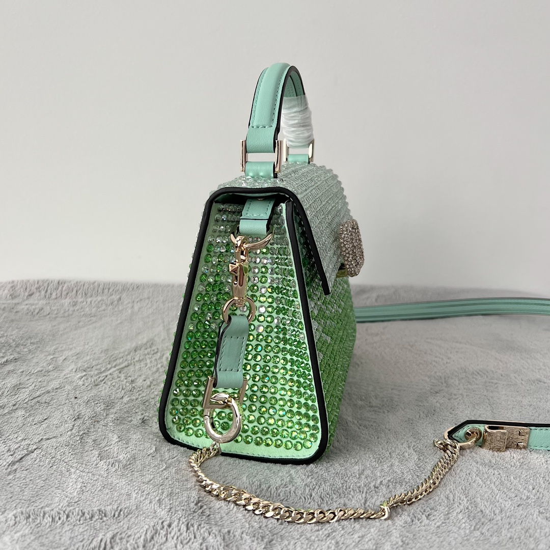[TOP] VALENTINO Garavani Vsling Bag 19-13-9cm- Green