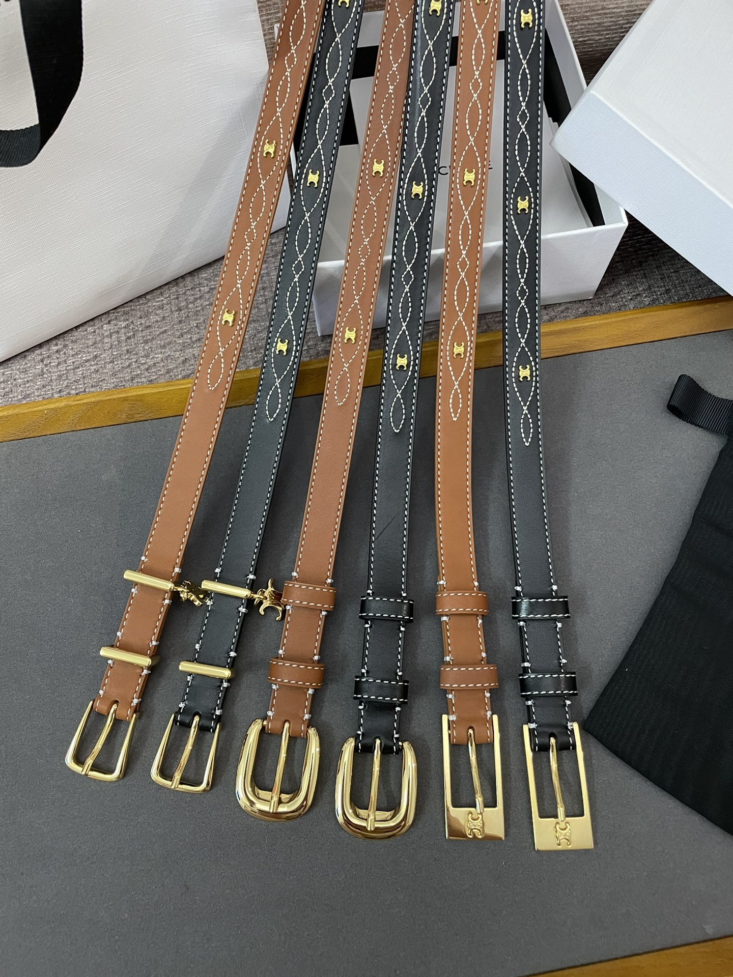 [TOP] CELINE Triomphe Belt -6 Colors