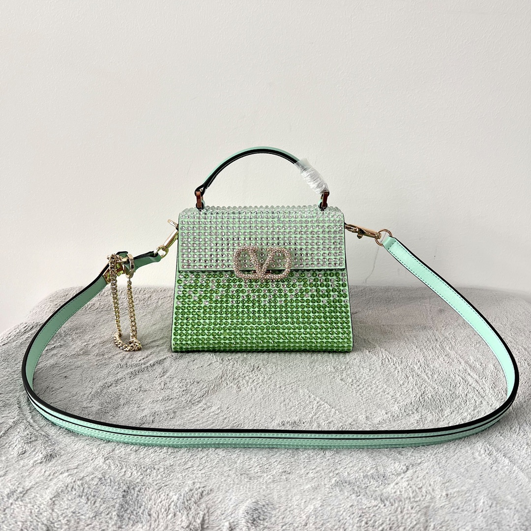 [TOP] VALENTINO Garavani Vsling Bag 19-13-9cm- Green
