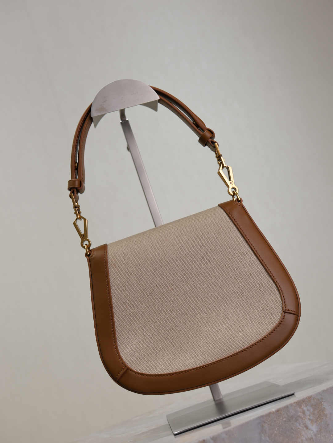 [TOP] Yves Saint Laurent YSL Voltaire Hobo/Crossbody Bag 17.5x21x8cm - Beige