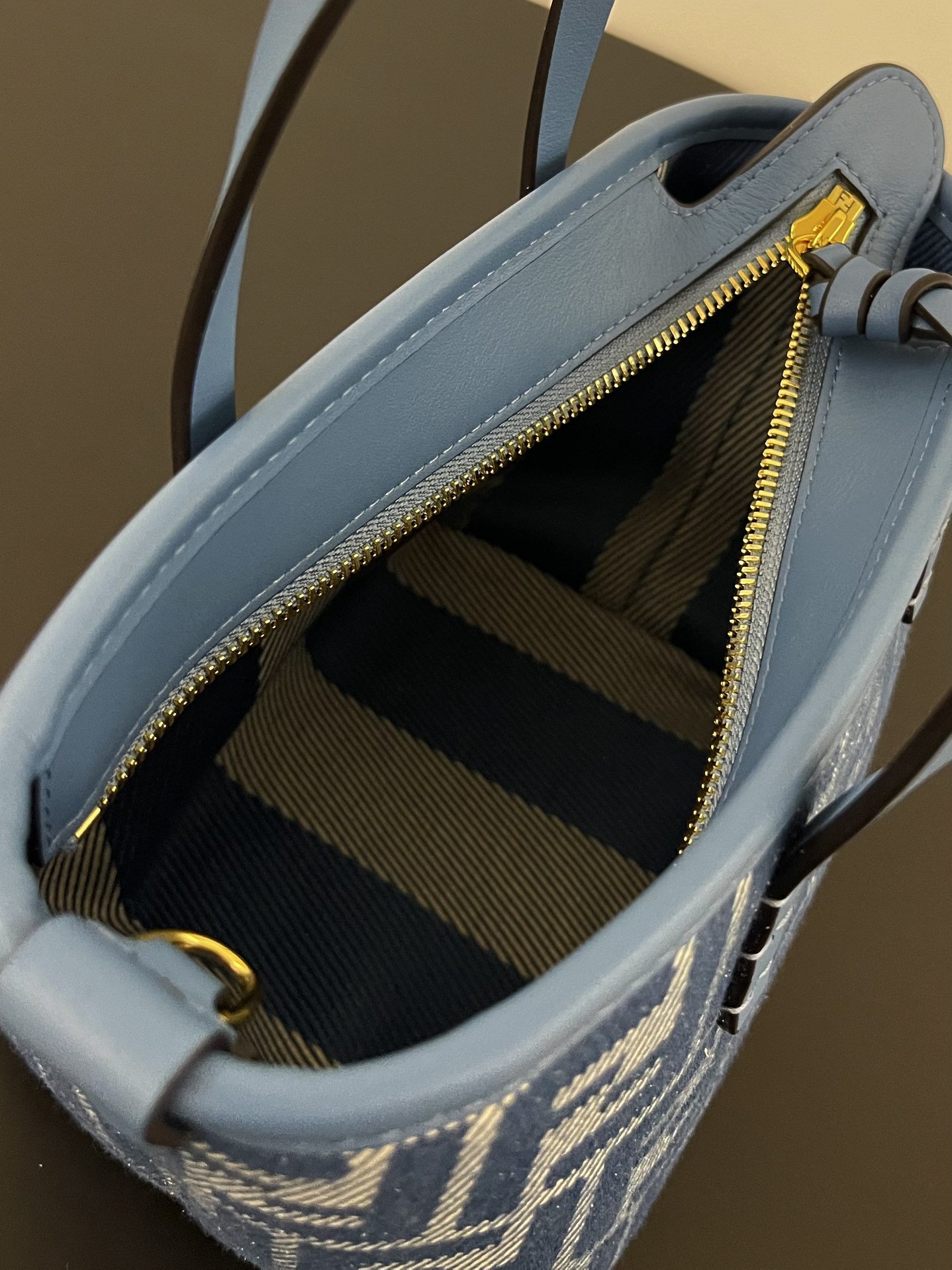 [TOP] FENDI Roll Bag Mini 23*19.5*15cm - Blue