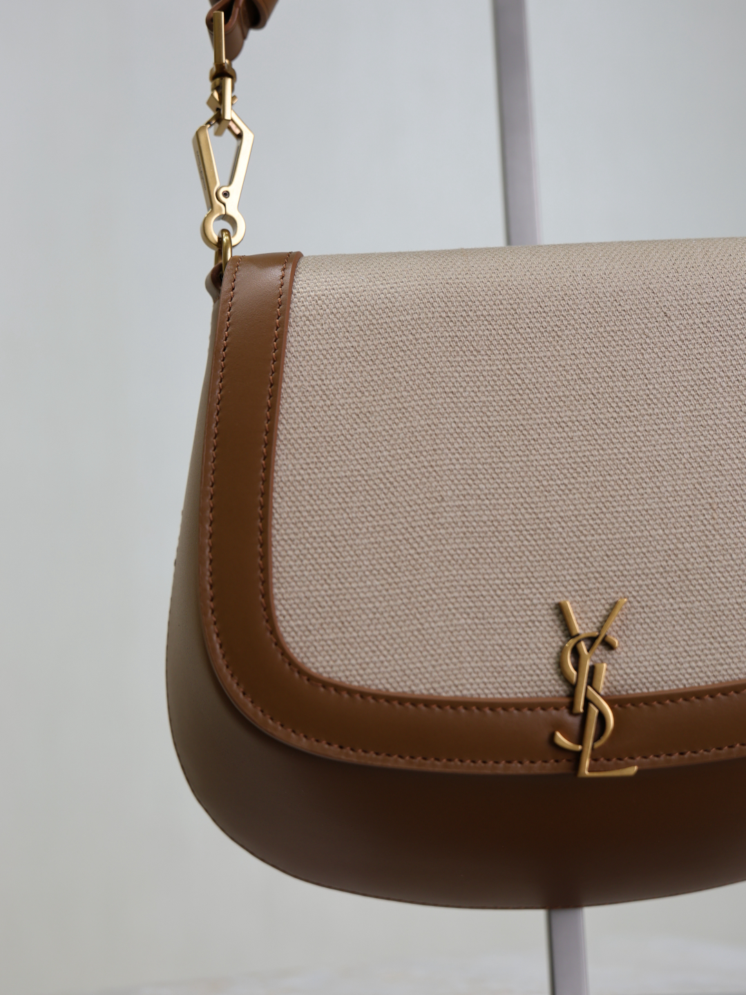 [TOP] Yves Saint Laurent YSL Voltaire Hobo/Crossbody Bag 17.5x21x8cm - Beige