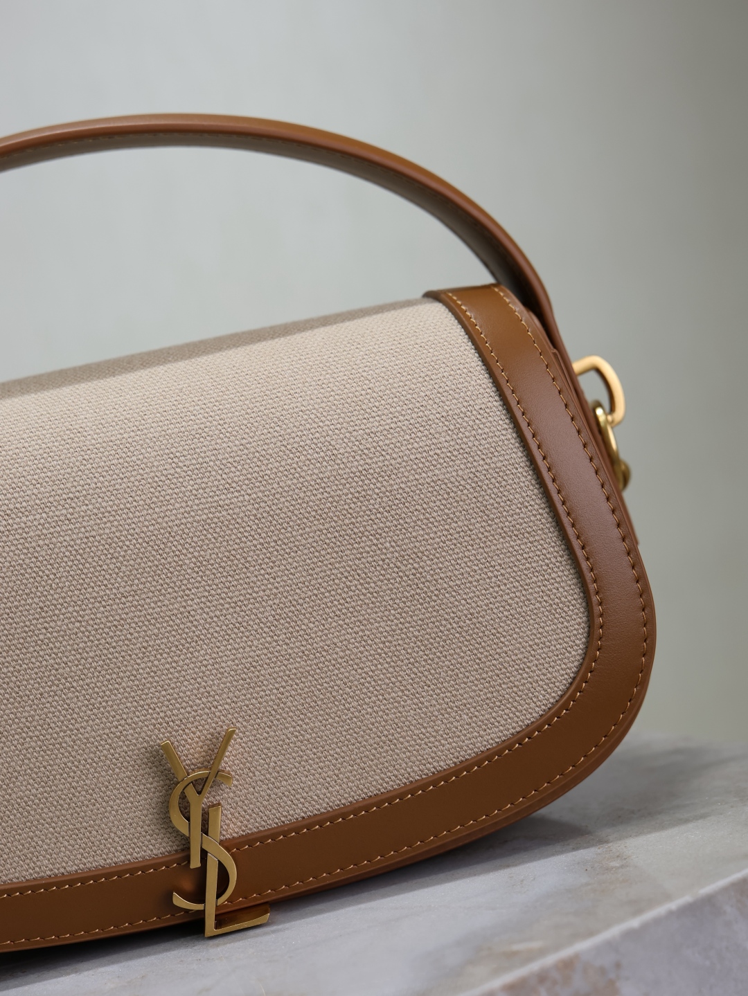 [TOP] Yves Saint Laurent YSL Voltaire Handbag/Crossbody Bag 24×15×5cm - Beige