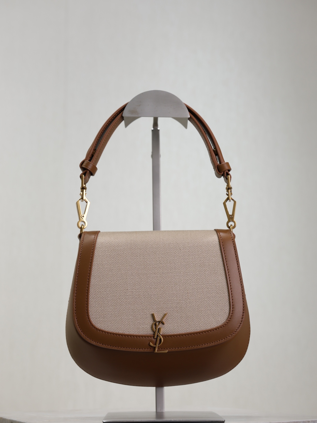 [TOP] Yves Saint Laurent YSL Voltaire Hobo/Crossbody Bag 17.5x21x8cm - Beige