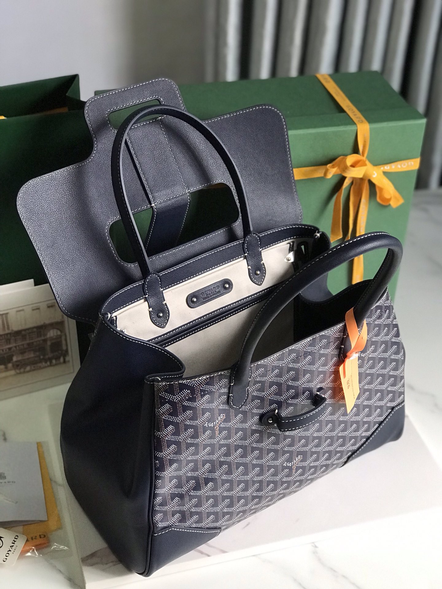 [TOP] Goyard Saigon Tote Bag 34x18x24cm  - 2 Colour