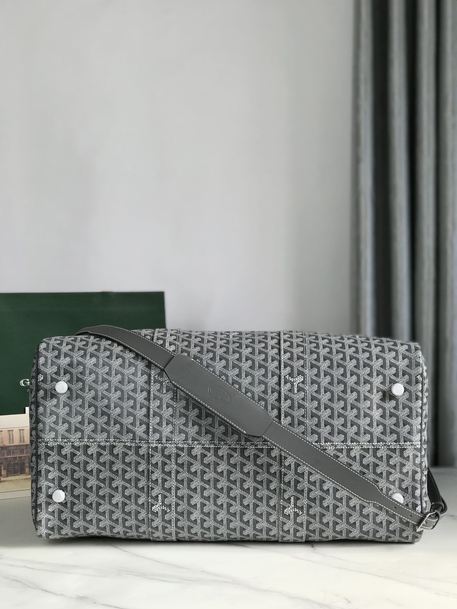 [TOP] Goyard Boston Travel Bag 50*25*30cm - Gray