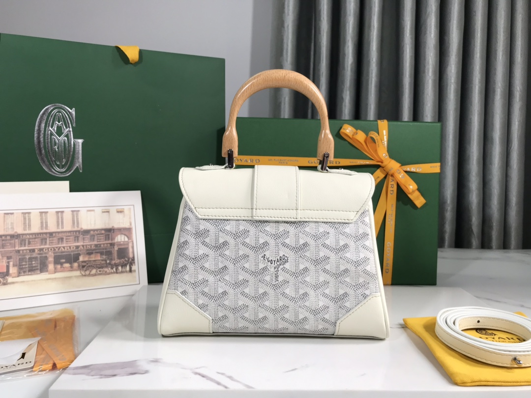 [TOP] Goyard Mini Saigon Bag 20x14.5×9cm  - White&Gray