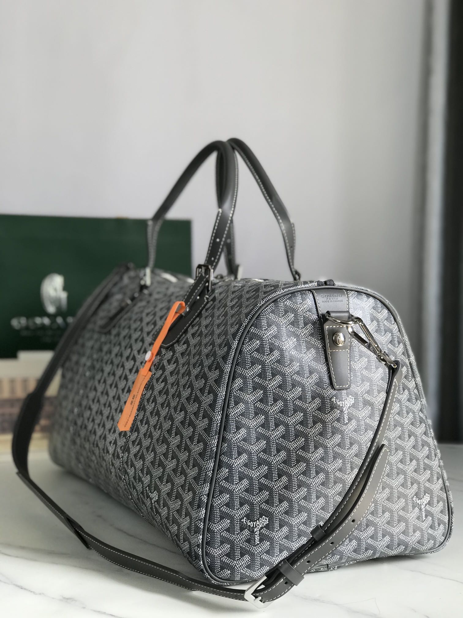 [TOP] Goyard Boston Travel Bag 50*25*30cm - Gray
