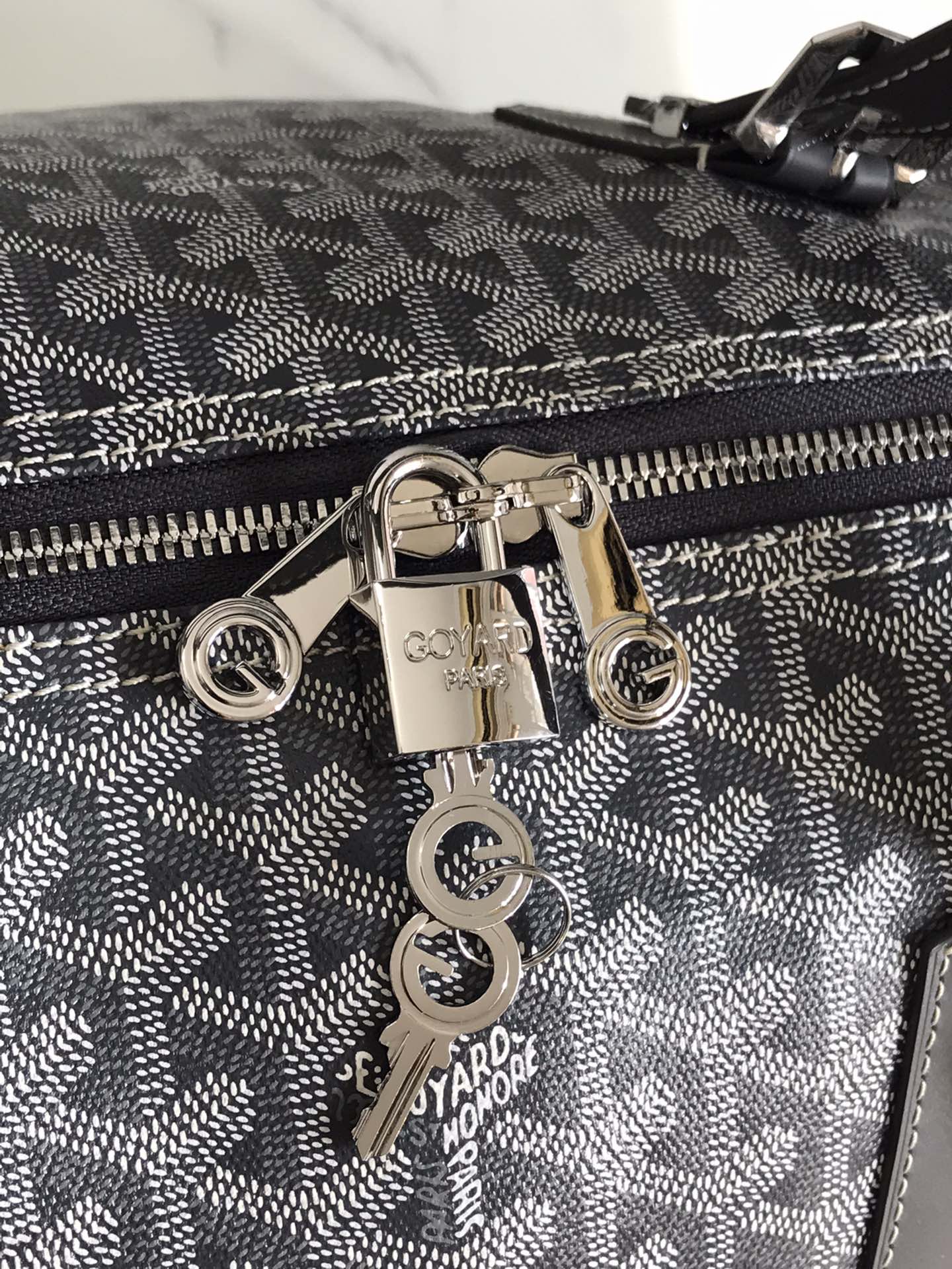 [TOP] Goyard Boston Travel Bag 50*25*30cm - Gray