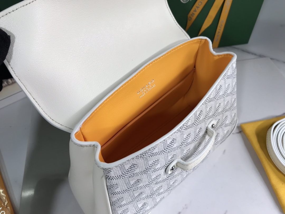 [TOP] Goyard Mini Saigon Bag 20x14.5×9cm  - White&Gray