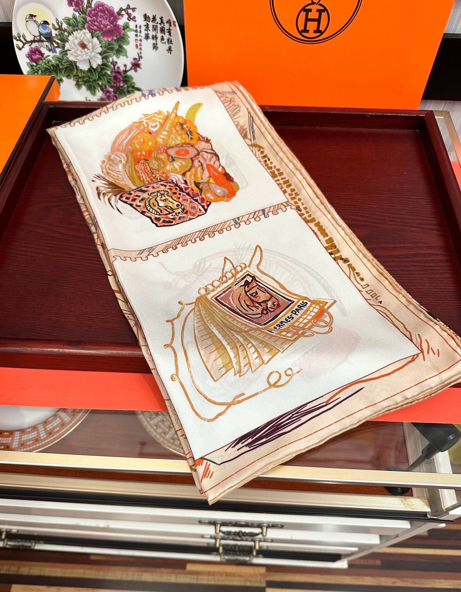 [TOP] HERMES Silk Scarf 90cm×90cm - 2 Colors