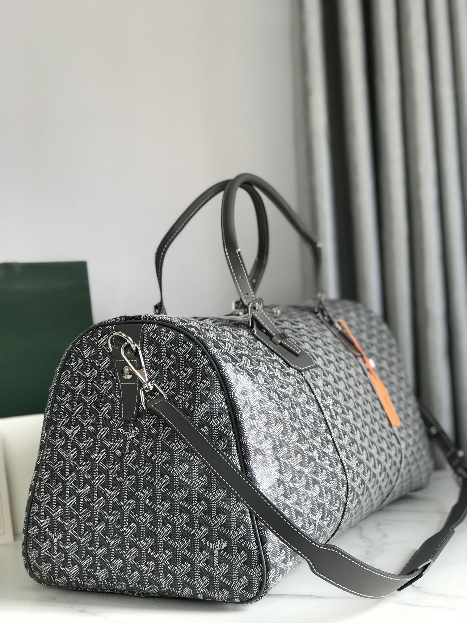 [TOP] Goyard Boston Travel Bag 50*25*30cm - Gray