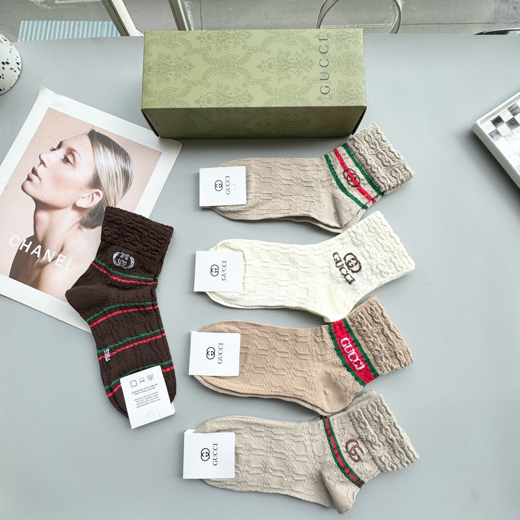 [TOP] GUCCI Socks - 5 Pieces as a Set