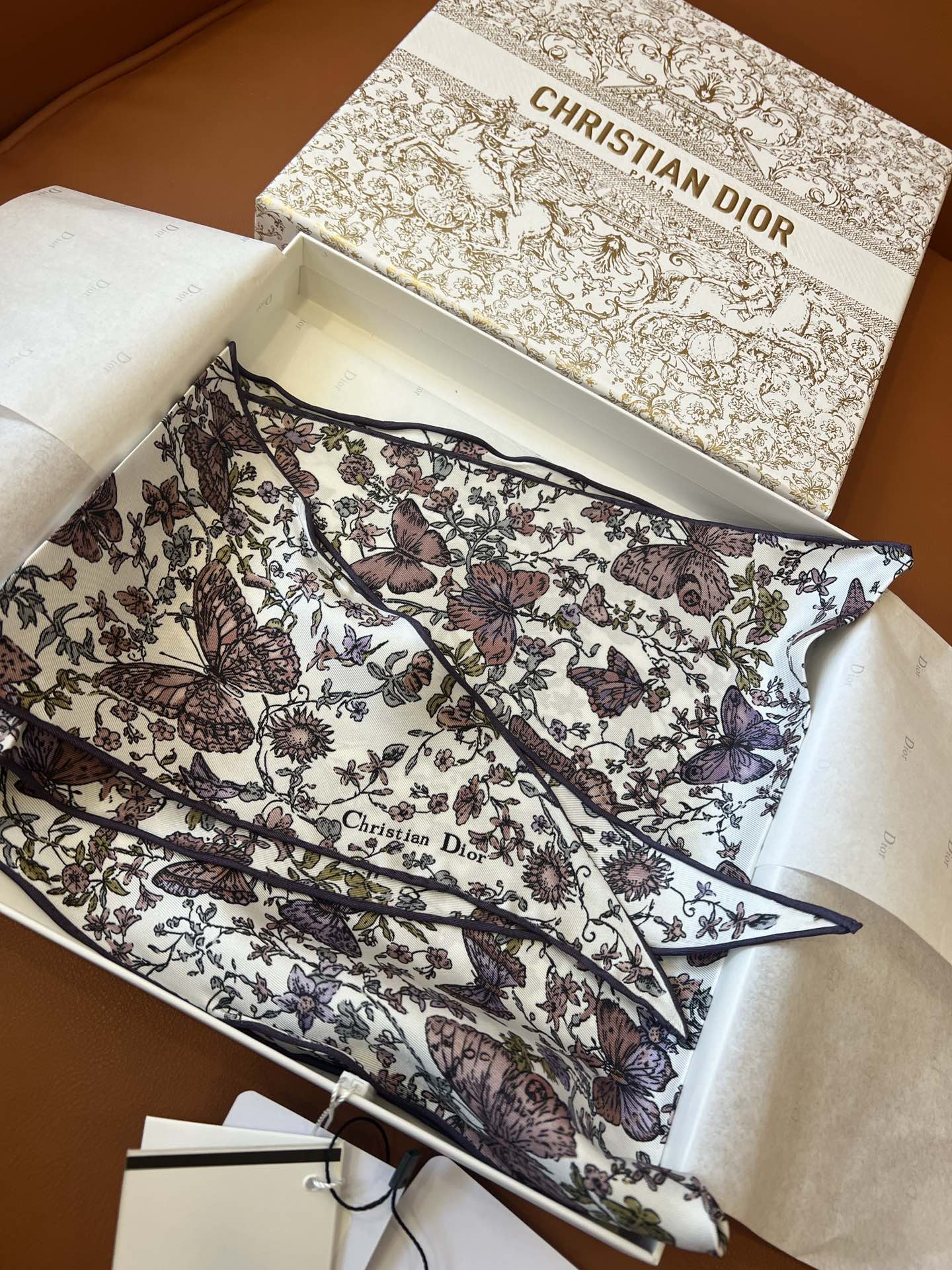 [TOP] Christian Dior Scarf 35x110cm - Purple