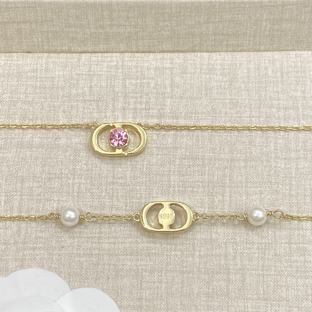 [TOP] Christian Dior Necklace/Bracelet/Earrings - Gold