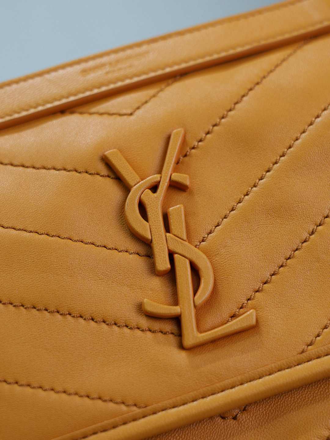 [Top] Yves Saint Laurent YSL Niki Sheepskin Bag 22x16.5x7.5cm/28x20.5x8.5cm - Orange