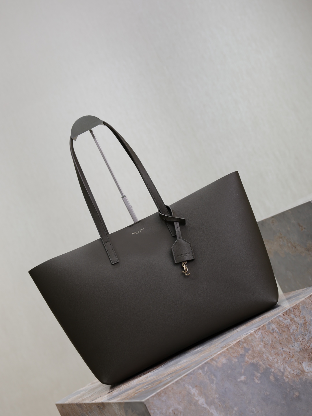 [TOP] Yves Saint Laurent YSL Shopping Tote Bag 25/32.5/38cm - Dark Green