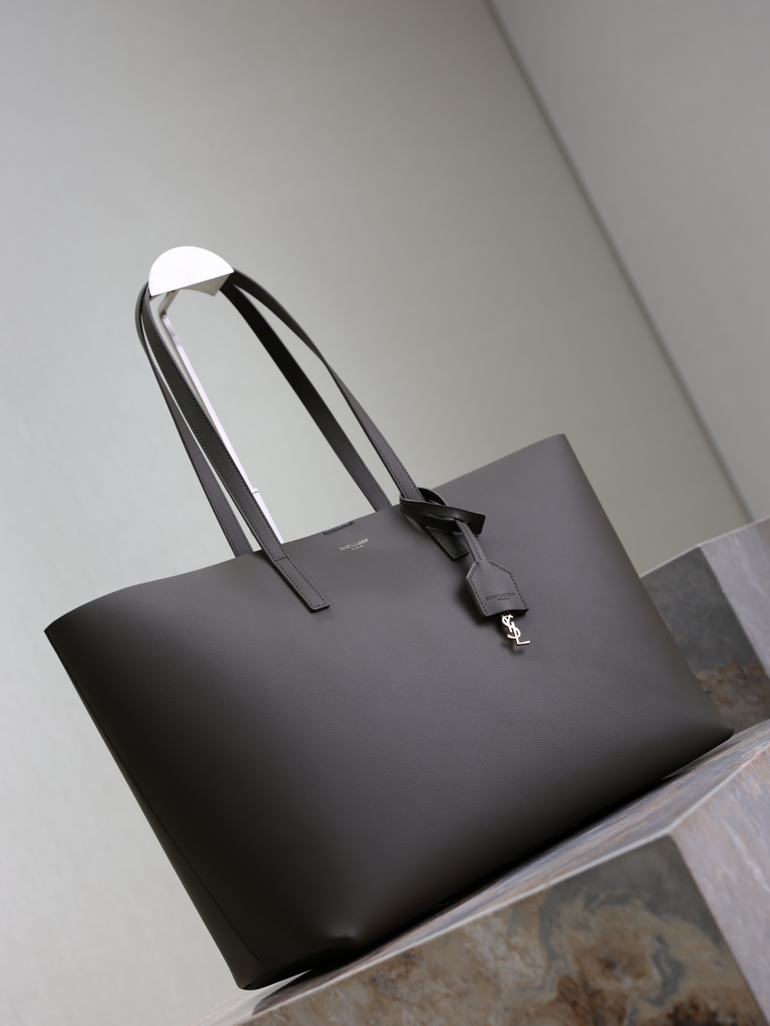 [TOP] Yves Saint Laurent YSL Shopping Tote Bag 25/32.5/38cm - Dark Green