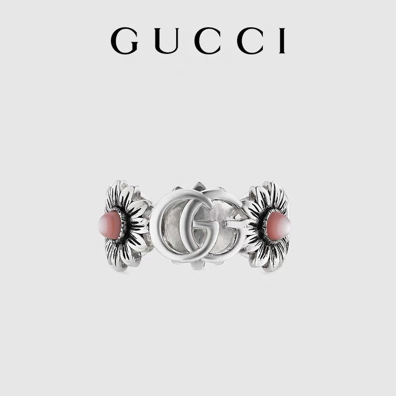 [TOP] GUCCI GG Ring - Sliver