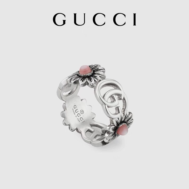 [TOP] GUCCI GG Ring - Sliver