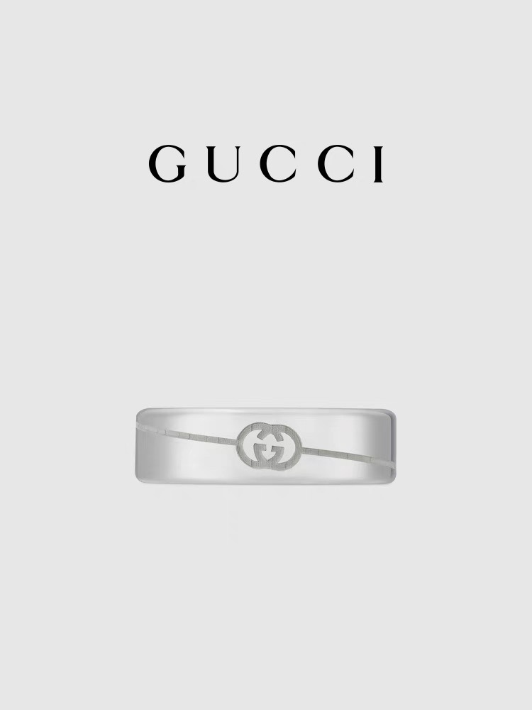 [TOP] GUCCI GG Ring - Sliver
