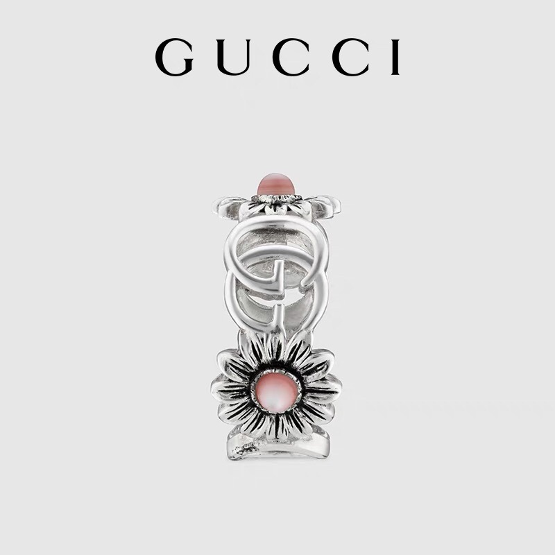 [TOP] GUCCI GG Ring - Sliver