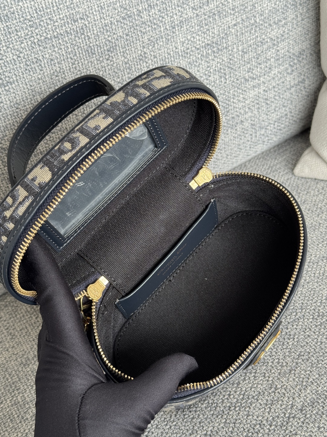 [TOP] Christian Dior 30 Montaigne Vanity Bag 16.5x8x9.5cm  - Blue