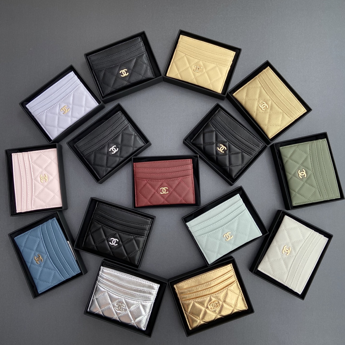 [TOP] CHANEL Cardholder Calfskin - 10 Color&GHW/SHW