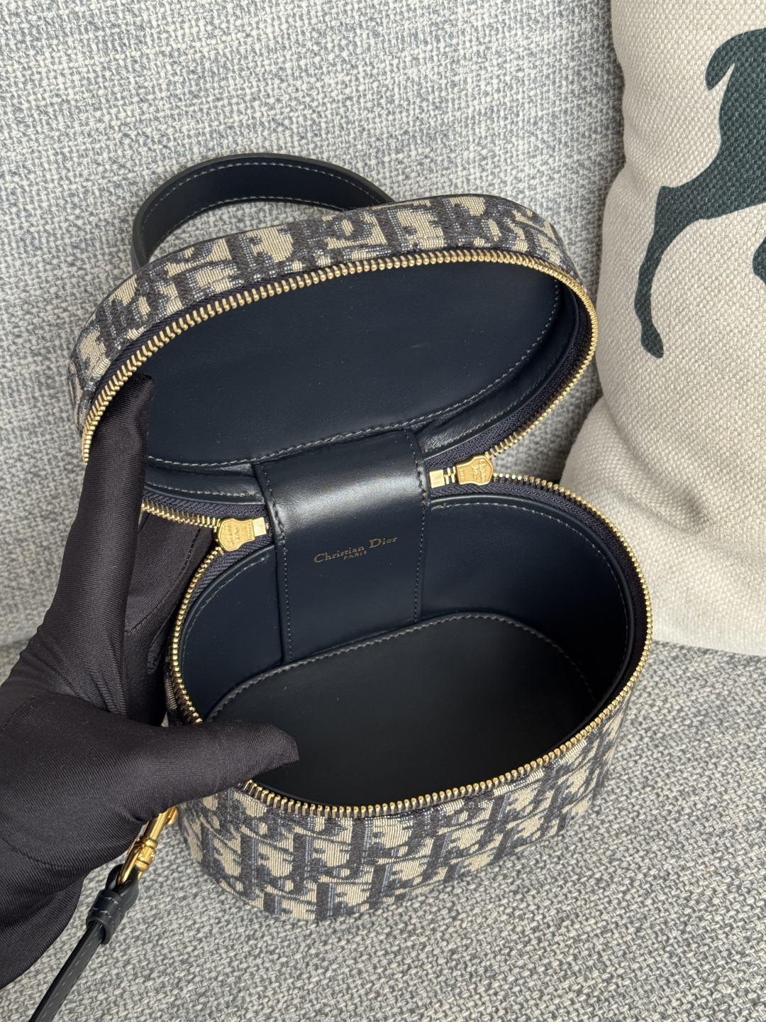 [TOP] Christian Dior 30 Montaigne Vanity Bag 16x11x9.5cm  - Blue