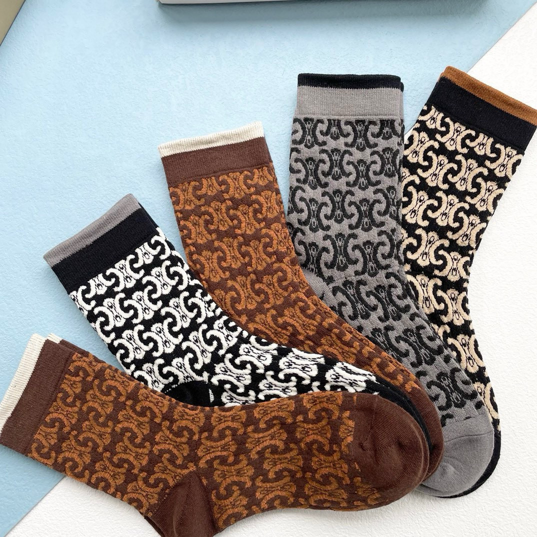 [TOP] CELINE Socks - 5 Pieces as a Set