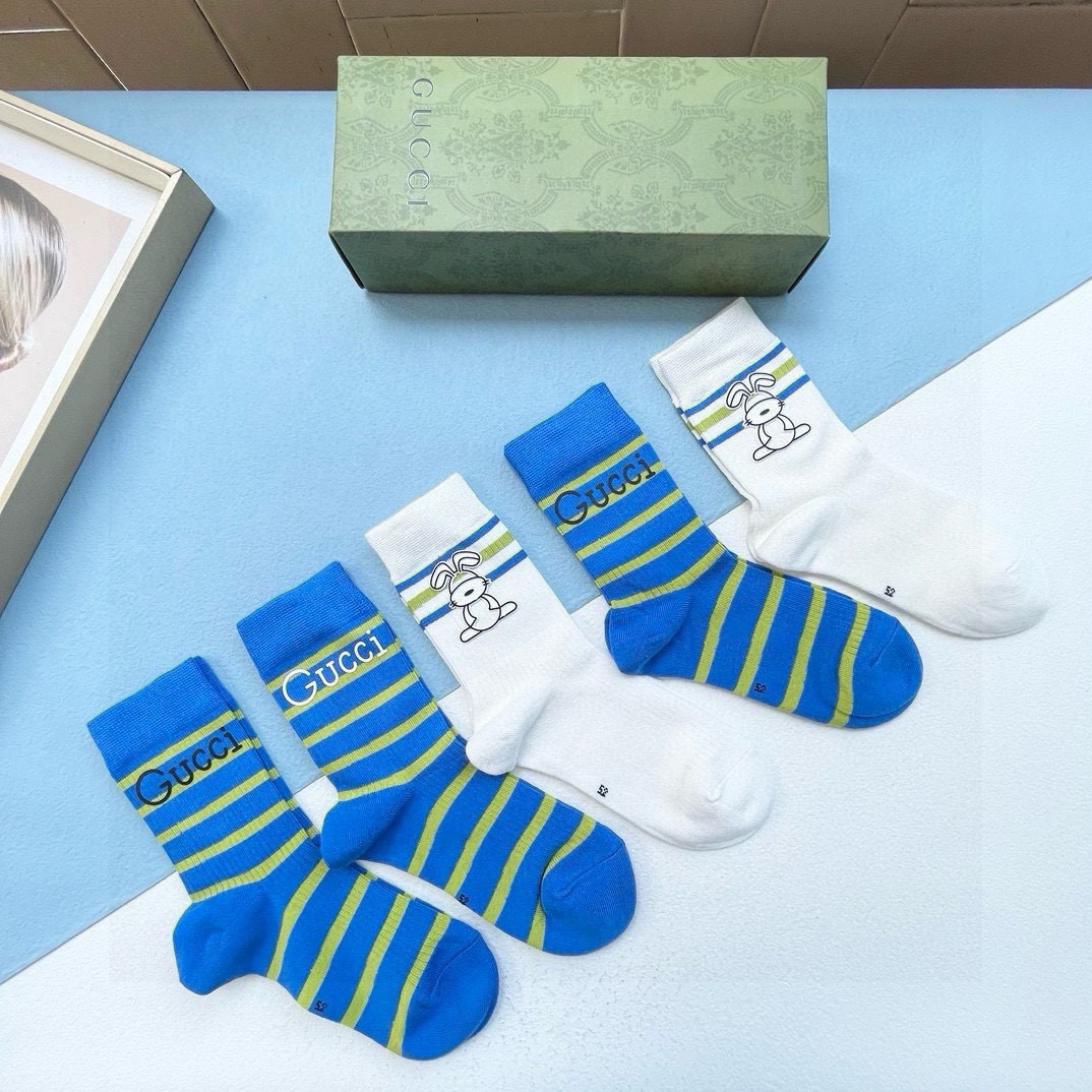 [TOP] GUCCI Socks - 5 Pieces as a Set