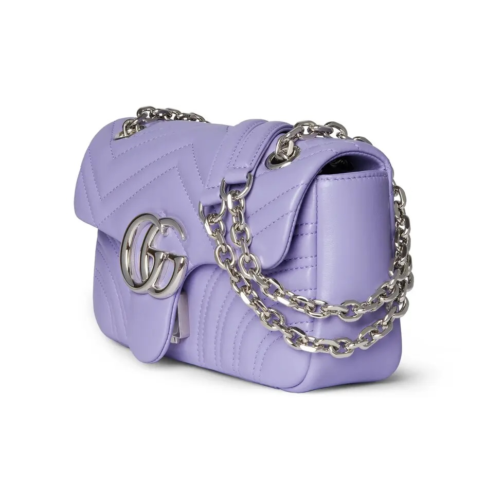 [TOP] GUCCI GG Marmont Bag 22x 12.5x 6 cm - Light Purple