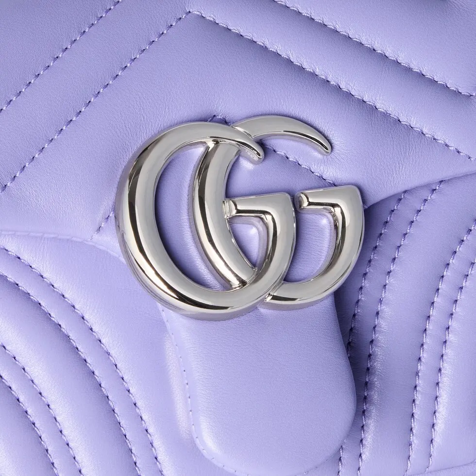 [TOP] GUCCI GG Marmont Bag 22x 12.5x 6 cm - Light Purple